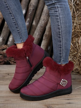Casual Quilted Winter Furry Lined Boots