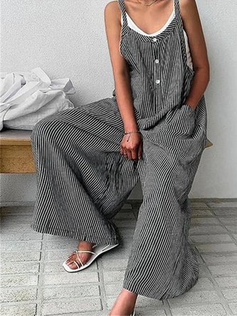 Casual Pocket Stitching Jumpsuit