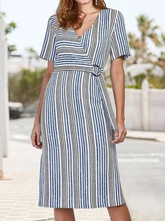Cross Simple Striped Dress